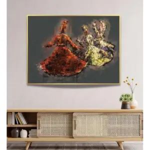 ALAYRA Writings on the wall Multicolour Sufi Dance Unframed Canvas Print Painting for Living Room, Bedroom and Office Wall Decoration Home Dcor Home wall and Office Interior 01