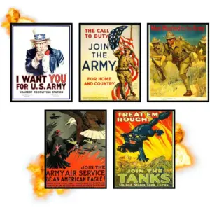 ALAYRA WW2 Memorabilia, Wall Art, World War 2 Memorabilia, WW2 Posters, Vintage World War 2 Posters - Unframed (8x10) 01