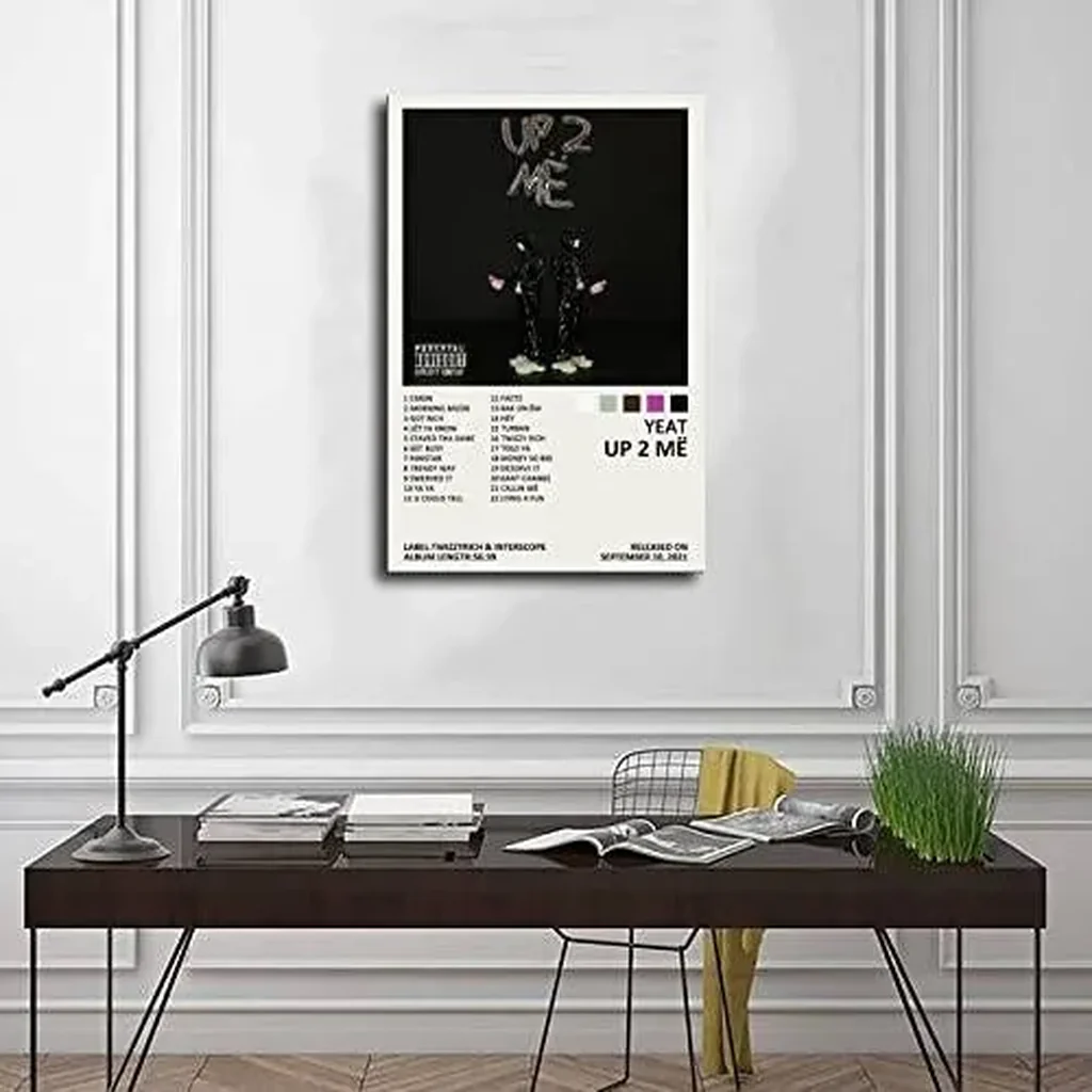 ALAYRA Yeat Poster Up 2 Me Music Album Cover Canvas Poster Bedroom Decor Sports Landscape Office Room Decor Gift Unframe16x24inch(40x60cm) 01 - Image 2