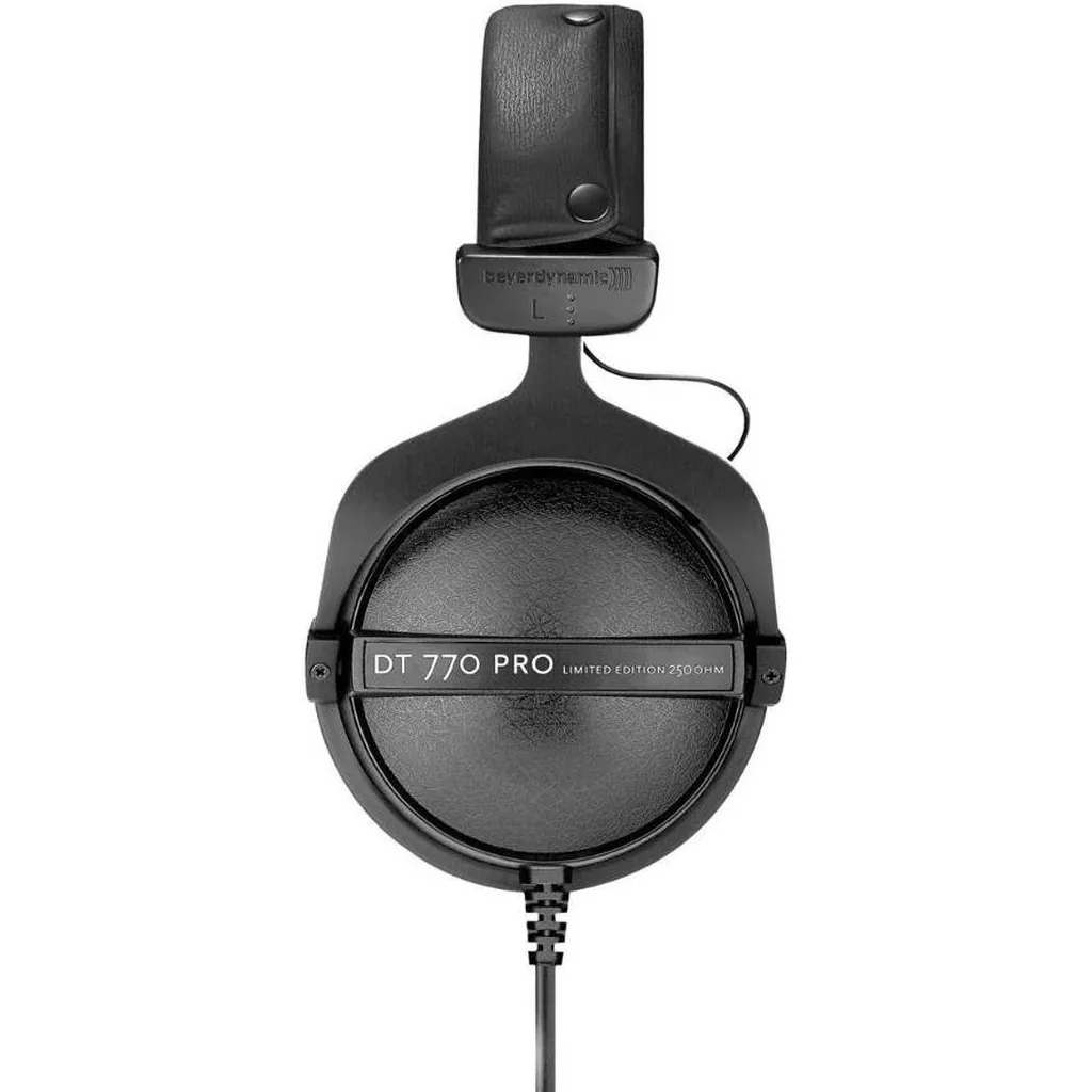 Beyerdynamic DT 770 PRO 250 Ohm Limited Black Edition Studio Headphone, Single-Sided Cable, Robust Spring Steel Headband, Gold Plated Mini Stereo Jack, Black | 718718 - Image 3