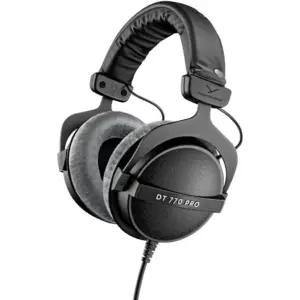 Beyerdynamic DT 770 PRO 32 Ohm Studio Headphone, Single-Sided Cable, Robust Spring Steel Headband, Gold Plated Mini Stereo Jack, Grey | 483664