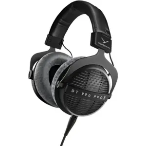 Beyerdynamic DT 990 Pro X Open-Back Studio Headphones, STELLAR.45 Drivers, Enhanced Bass, Wide Stereo Soundstage, Detachable Cable, Comfortable Design, Grey | 1000405