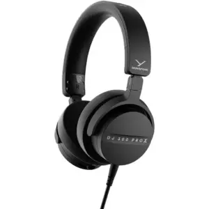 Beyerdynamic DJ 300 Pro X 2-in-1 DJ Headphones, Dynamic 45mm Driver, 5-35,000Hz Frequency Response, 48 Ohms Impedance, Locking Cable, Pluggable Left or Right, Black | 1001619
