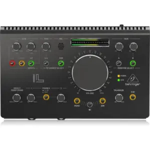 Behringer Studio-L Audio Interface & Studio Monitor Controller, MIDAS Mic Preamps, Talkback, Zero-Latency Monitoring, Dual Headphone Outs & VCA Stereo Control, Black | STUDIOL