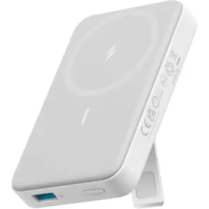 Anker 633 Magnetic Power Bank, 10000mAh Foldable Magnetic Wireless Portable Charger, Only for iPhone17/17 Air/17 Pro/17 Pro Max, iPhone 16/15/14 Series, White | A1641 WH