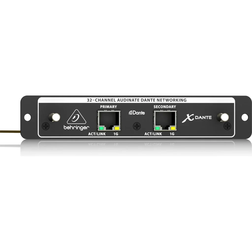 Behringer X-DANTE Expansion Card, 32-Channel Dante IP Audio Network Interface for Behringer X32 Mixers with Bi-Directional Ethernet, Remote Control & Professional Audio Routing | XDANTE - Image 2