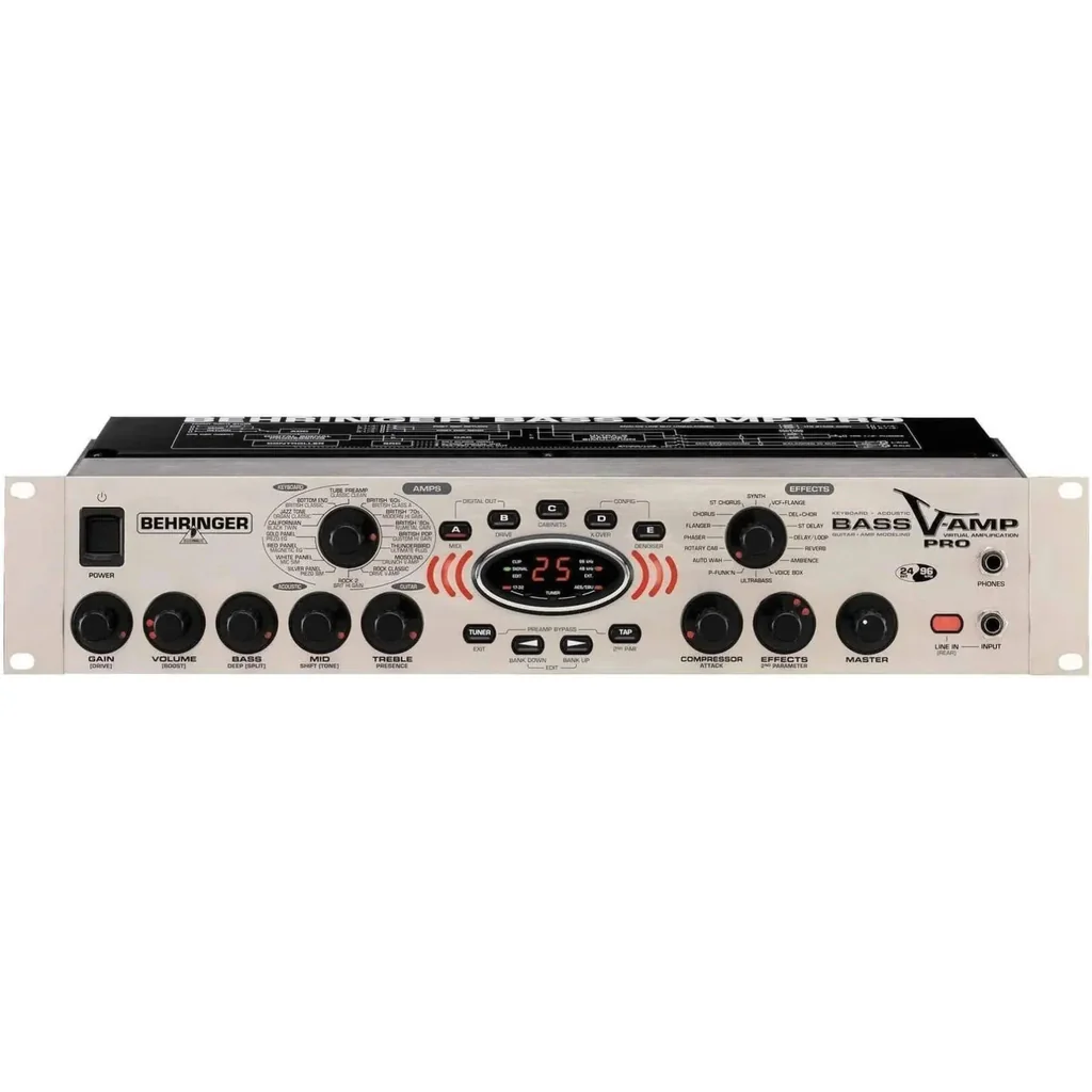 Behringer Bass V amp Pro LX1B Effect Processor, Rack mount Bass Amp Modeling & Multi Effects Unit with 32 Amp Models, 23 Cabinet Sims, 125 Presets, Built In Compressor & Stereo Effects | LX1BPRO - Image 2