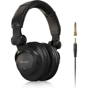Behringer HC200 Professional DJ Headphones, 57mm Dynamic Drivers, Over-Ear Closed-Back Stereo Headphones with Cushioned Ear Pads, Adjustable Headband & Clear Audio | HC200