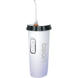 Bson Water Flosser, Built-In Mirror, 60 PSI Pressure, 4 Adjustable Cleaning Modes, 200ml Water Tank, 30-Day Battery Life, Built-In Mirror, IPX7 Waterproof, White | WD005
