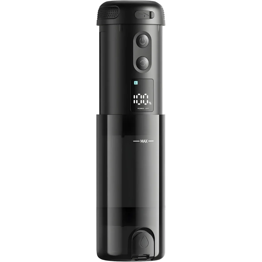 Bson Travel Buddy Pro Bidet, 180? Adjustable Nozzle, 5 Water Flow Modes, 8 Nozzles, 250ml Capacity, IP67 Waterproof, Long-Life Battery, Type-C Charging, LED Digital Display, Black | WD004