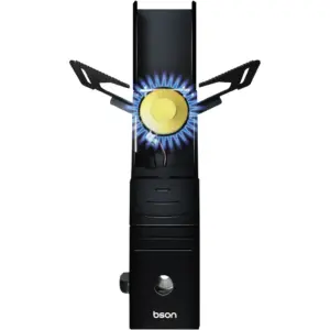Bson Ignite Portable Stove, Fits 11.5 24cm Pots, 2.1KW High-Power Burner, Folding Technology, Windproof, Energy-Saving, Stainless Steel, Electronic Ignition, Carry Bag, Black | CK012