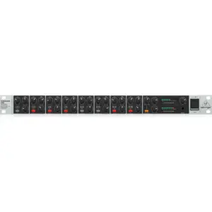 Behringer RX1602 Analog Line Mixer, 16 Balanced High-Headroom Inputs, Dedicated Balance & Level Controls, Monitor/FX Send, +4/-10 Level Selectors, Headphone Output & Ultra-Low Noise Design | RX1602