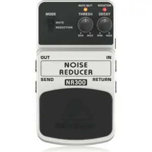 Behringer NR300 Ultimate Noise Reduction Effects Pedal, Analog Dynamic Reduction Circuit, Smooth Noise Suppression, True Bypass Switching And Compact Stompbox Design, White | NR300