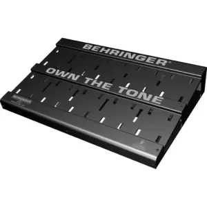 Behringer PB10BK Guitar Effects Pedal Board, Rugged Construction, Compact Floor Display For Up To 10 Pedals, Easy Setup And Portable Design For Guitarists And Bassists | PB10BK