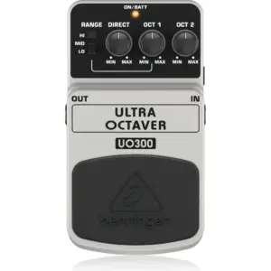 Behringer UO300 Ultra Octaver Guitar Effects Pedal, Octave Up/Down, Blend Control, True Bypass Switching And Versatile Tone Shaping For Guitar And Bass, Gray | UO300
