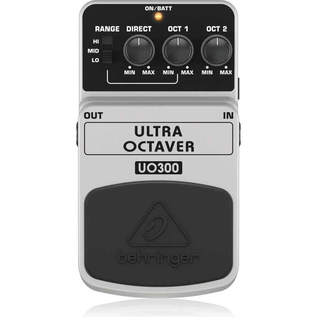 Behringer UO300 Ultra Octaver Guitar Effects Pedal, Octave Up/Down, Blend Control, True Bypass Switching And Versatile Tone Shaping For Guitar And Bass, Gray | UO300