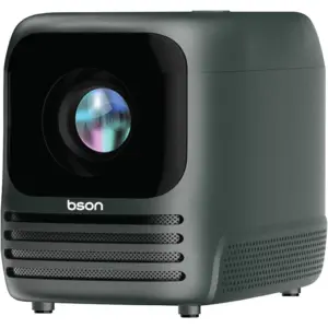 Bson 4K Cordless Projector, 50"-150" Display, 1280 x 720 Pixels Resolution, 260 ANSI Lumens Brightness, 4K HDR Support, 5G WiFi, Android 11 Operating System, 3000mAh Battery, Black | PR003