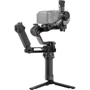 DJI RS 5 Gimbal Combo Kit, 2nd Gen Automated Axis Locks, OLED Touchscreen with Auto-Lock, Z-Axis Vertical Indicator, AI Tracking Module, Briefcase Handle, Black | CP.RN.00000497.03