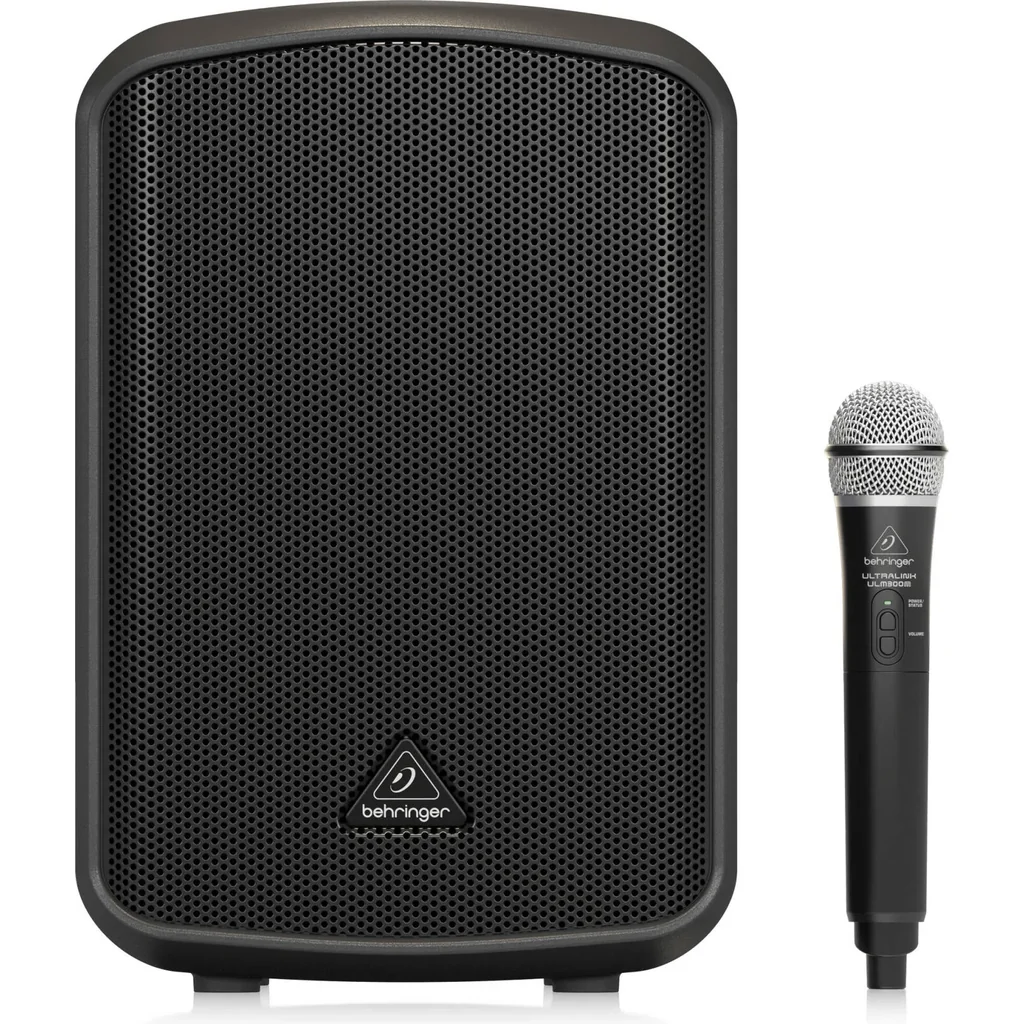 Behringer Europort MPA200BT Portable Bluetooth PA Speaker, 200W Class D Power, Built In Rechargeable Battery, 20 Hour Playtime, 4 Channel Mixer & Wireless ULM Mic Included | MPA200BT