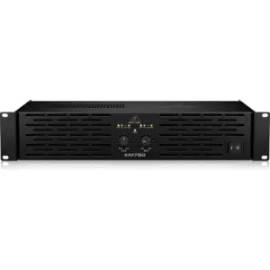 Behringer KM750 Power Amplifier, 750W 2 Channel Professional Stereo PA Amp with ATR Technology, Switchable Limiter, XLR/ "/RCA Inputs & Rugged Rack Mount Chassis | KM750