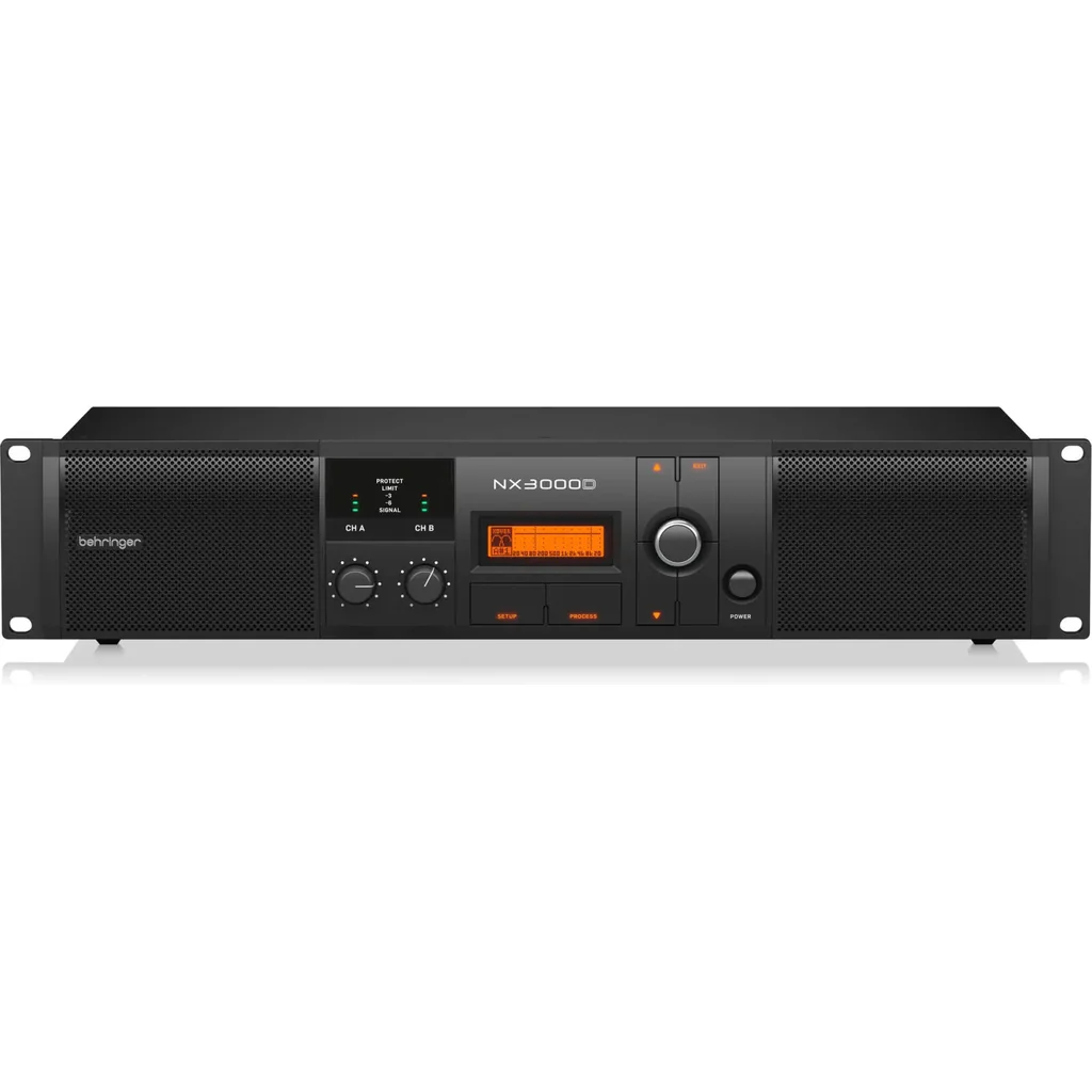 Behringer NX3000D 3000W Class D Power Amplifier with DSP, 2 Channel High Power PA Amp with Built In Digital Processing, USB Control, Zero Attack Limiters & Lightweight Rackmount Design | NX3000D - Image 2