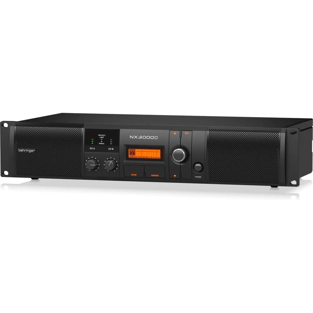 Behringer NX3000D 3000W Class D Power Amplifier with DSP, 2 Channel High Power PA Amp with Built In Digital Processing, USB Control, Zero Attack Limiters & Lightweight Rackmount Design | NX3000D - Image 4