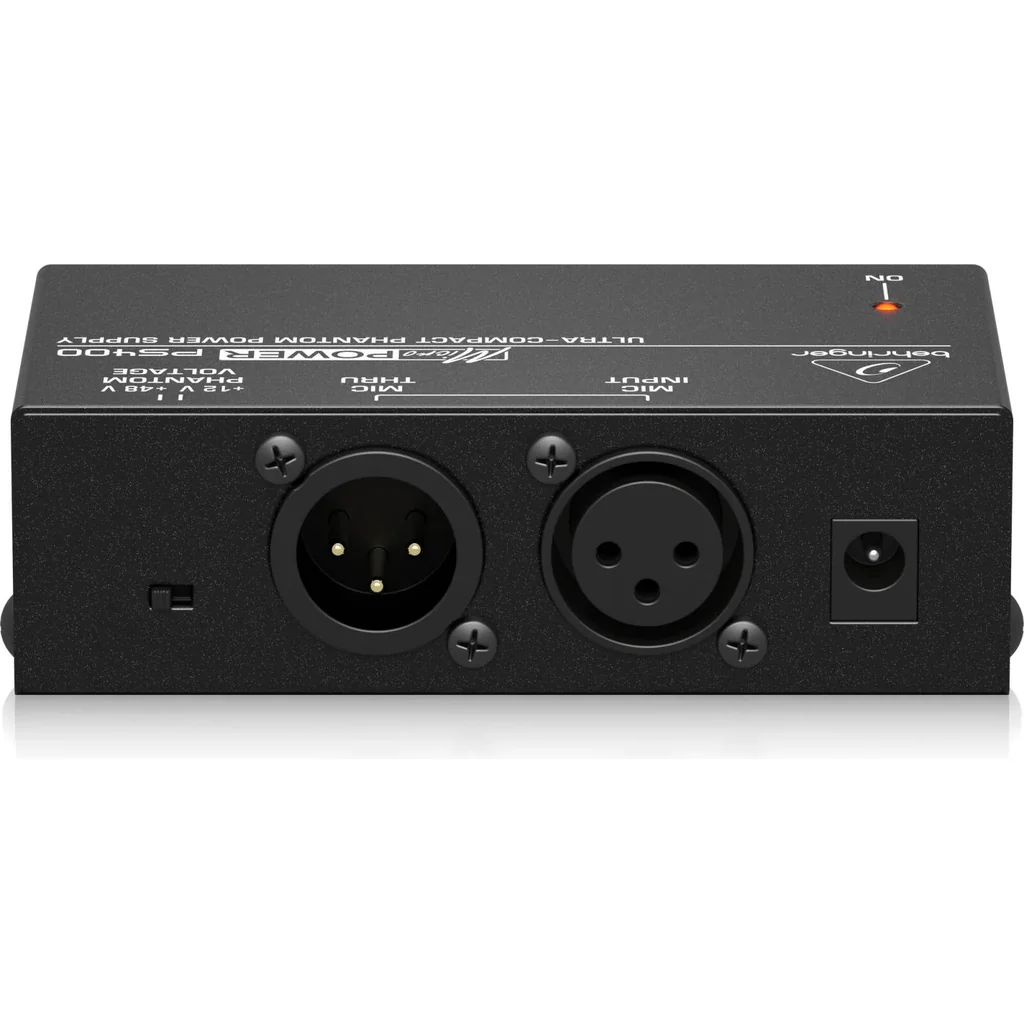 Behringer Micropower PS400 Phantom Power Supply, 48V Phantom Power for Condenser Microphones, Low Noise Design, Compact Durable Build, Balanced XLR Inputs & Outputs, Reliable Performance | PS400 - Image 4