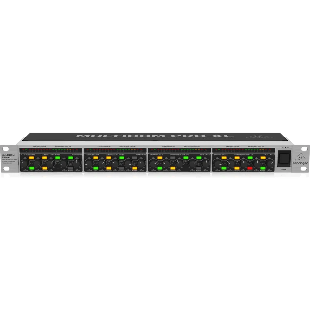 Behringer MDX4600V2 Compressor Limiter, 4 Channel Peak Limiter, Dynamic Enhancer, Low Contour Filter, Tube Simulation, Stereo Couple Function, LED Gain Reduction Meters | MDX4600V2 - Image 2