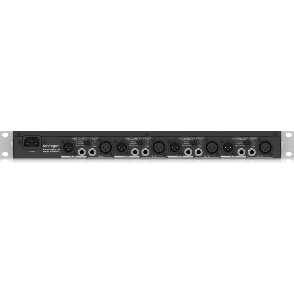 Behringer MDX4600V2 Compressor Limiter, 4 Channel Peak Limiter, Dynamic Enhancer, Low Contour Filter, Tube Simulation, Stereo Couple Function, LED Gain Reduction Meters | MDX4600V2 - Image 5