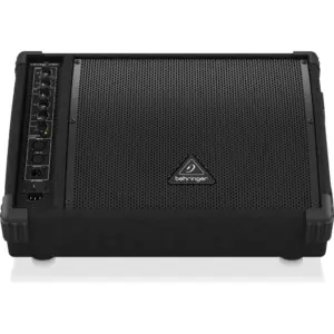 Behringer EUROLIVE F1220D Bi Amped Monitor Speaker, 250W Power, 12" Woofer, 3" Tweeter, Adjustable Feedback Filter, Built In Limiter, 3 Band EQ, Mic Line Inputs & Output, Pole Mount | F1220D