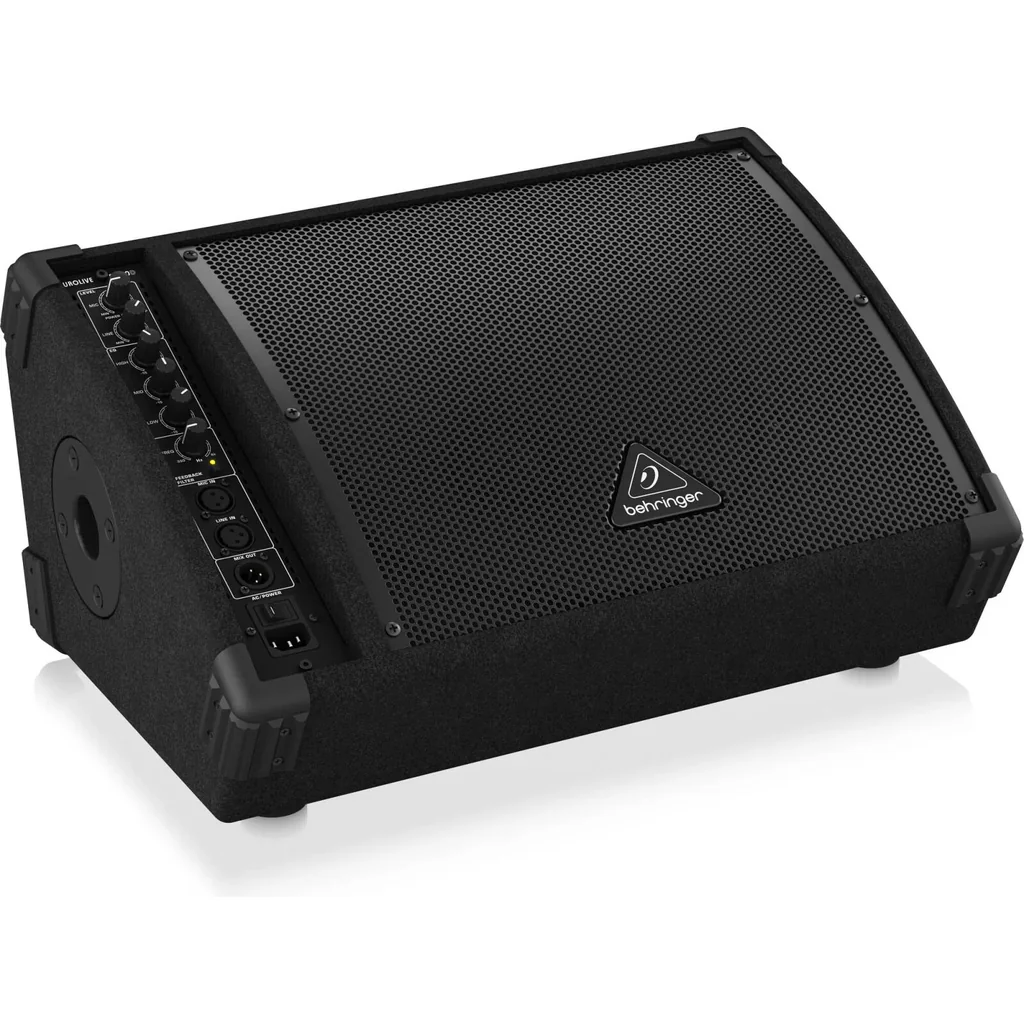 Behringer EUROLIVE F1220D Bi Amped Monitor Speaker, 250W Power, 12" Woofer, 3" Tweeter, Adjustable Feedback Filter, Built In Limiter, 3 Band EQ, Mic Line Inputs & Output, Pole Mount | F1220D - Image 2