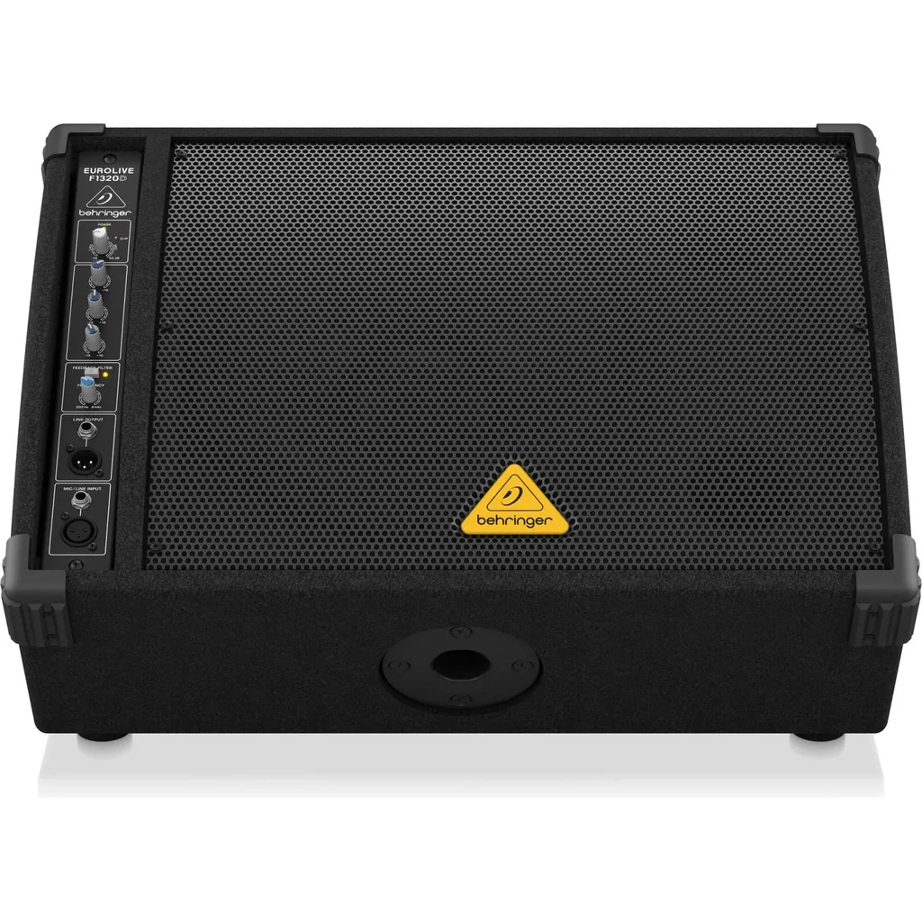 Behringer EUROLIVE F1320D Floor Monitor, 300W Bi Ampified, 13" Woofer, 3" Tweeter, Adjustable Feedback Filter, Built In Limiter, 3 Band EQ, Dual Inputs, Pole Mount With DSPFX ProX | F1320D