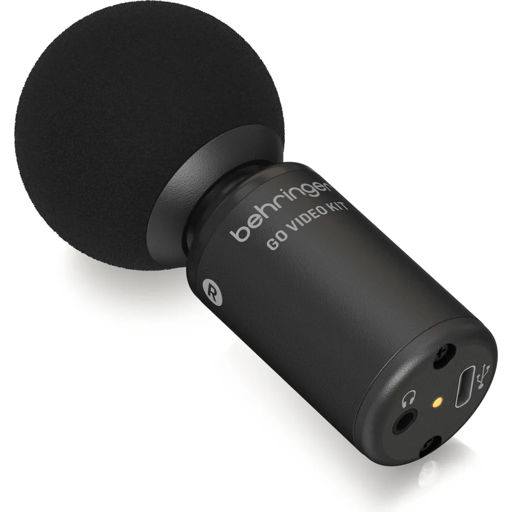 Behringer GOVIDEOKIT Video Microphone Kit, Dual Condenser Capsules, Mid Side Stereo Mic, 32bit 96kHz Audio, USB-C Interface, Tripod Stand, Smartphone Clamp | GOVIDEOKIT - Image 6