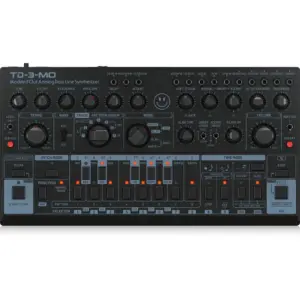 Behringer TD3MOBK Modded Out Analog Bass Line Synthesizer, VCO MIDI Controllable, VCF Sub Harmonics Oscillator, Accent Slide Controls, USB MIDI, Classic Acid Bass Tone | TD3MOBK