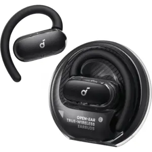 Anker Soundcore V40i Open-Ear Earbud, 16 x 13mm Drivers, Touch Control, Adjustable Ear Hooks, 4 Mics with AI, Bluetooth 5.4, IP55 Water Resistance, Up to 21 Hours Playtime, Black | A3878H11