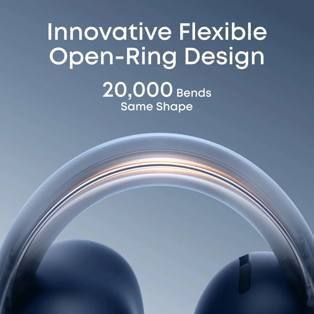 Anker Soundcore AeroClip, 12mm Customized Driver, Tap Control, 4 Mics with AI, Advanced Virtual Bass Technology, Bluetooth 5.4, Up to 32 Hours Playtime, IP55 Water Resistance, Glacier Blue | A3388H31 - Image 4
