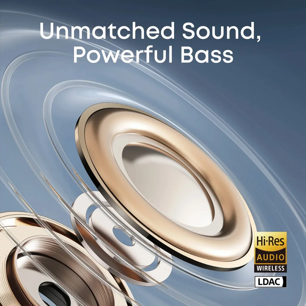 Anker Soundcore AeroClip, 12mm Customized Driver, Tap Control, 4 Mics with AI, Advanced Virtual Bass Technology, Bluetooth 5.4, Up to 32 Hours Playtime, IP55 Water Resistance, Glacier Blue | A3388H31 - Image 6