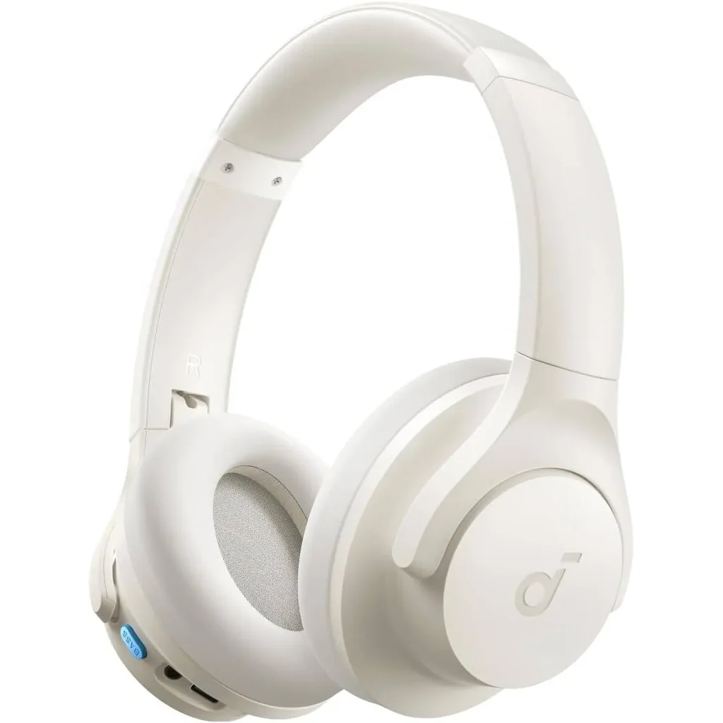ANKER Soundcore Q11i Wireless Headphones, 40mm Dynamic DriverHi-Res Audio, One-Touch Bass Boost, 60-Hour Playtime, Detachable Ear Cushions, Bluetooth V5.3, Up to 60 Hours Battery, White | Q11i