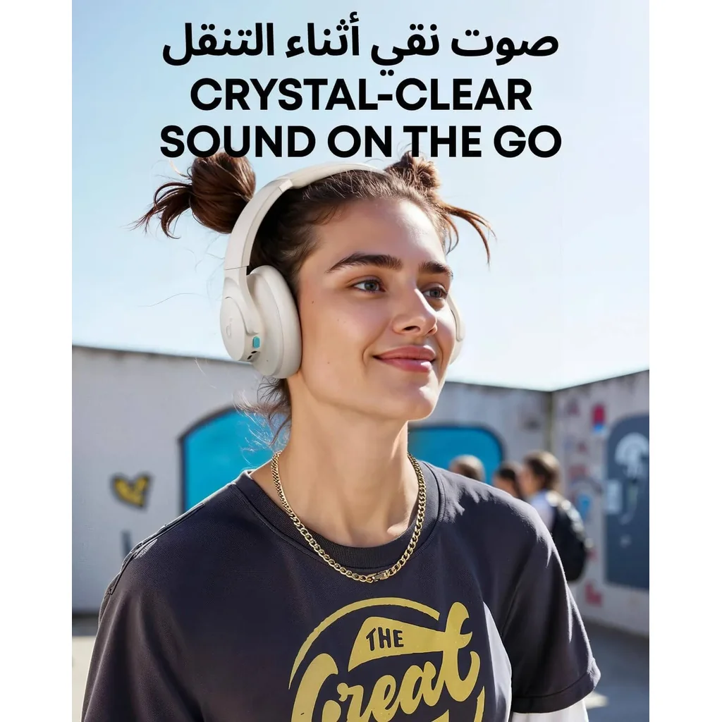 ANKER Soundcore Q11i Wireless Headphones, 40mm Dynamic DriverHi-Res Audio, One-Touch Bass Boost, 60-Hour Playtime, Detachable Ear Cushions, Bluetooth V5.3, Up to 60 Hours Battery, White | Q11i - Image 6
