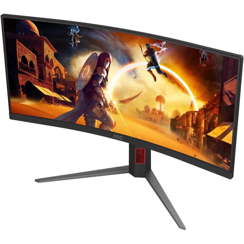 AOC CU34G4Z Curved Gaming Monitor, 34" Fast VA Display, WQHD Resolution, 240Hz Refresh Rate, 0.3ms (MPRT) Response Time, 1500R Curvature, Adaptive Sync Technology, Black | CU34G4Z - Image 2