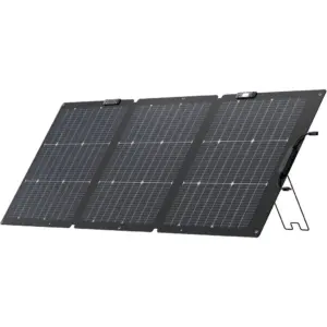 EcoFlow NextGen 160W Bifacial Portable Solar Panel, Up to 25% Conversion Efficiency, Separate Kickstand Case, 30-60° Integrated Adjustable Angle Bracket, IP68 Waterproof, Black | EF-160W-BIFACIAL