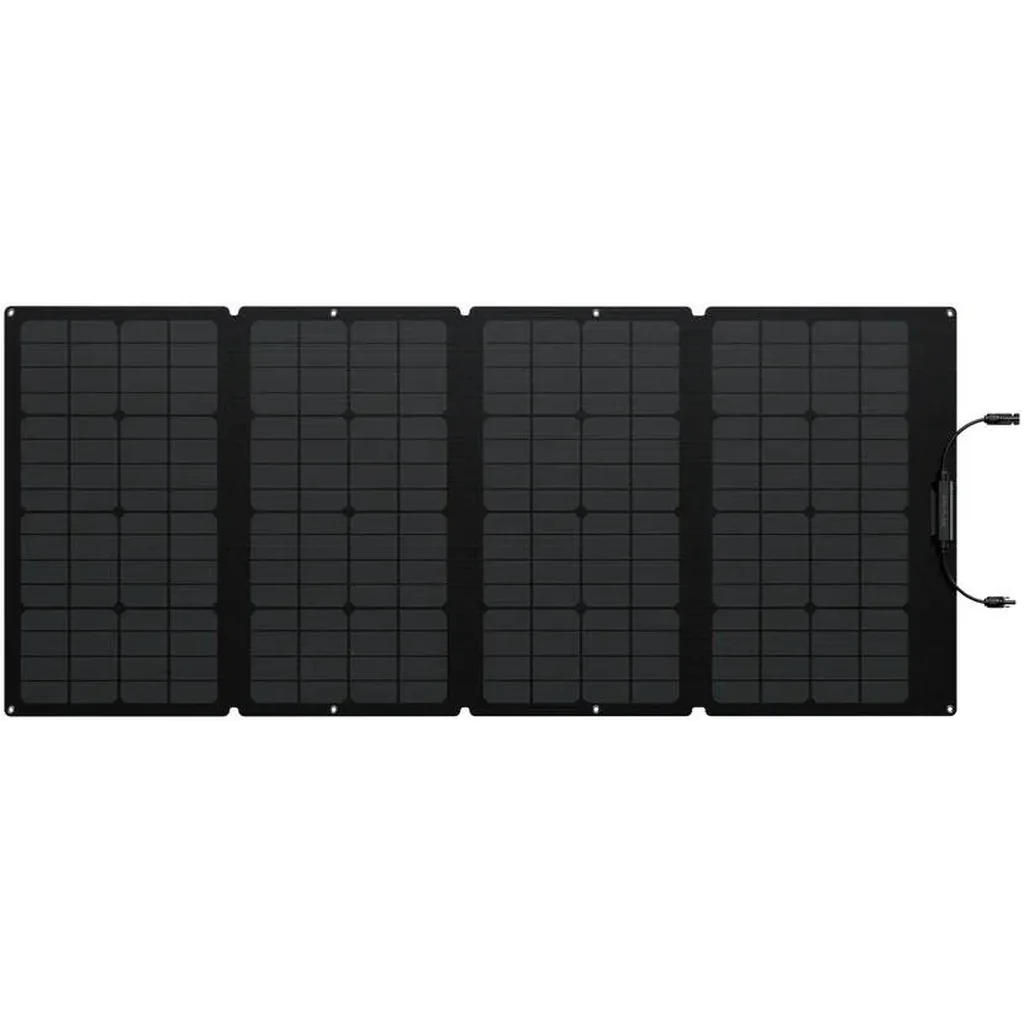 EcoFlow NextGen 160W Bifacial Portable Solar Panel, Up to 25% Conversion Efficiency, Separate Kickstand Case, 30-60° Integrated Adjustable Angle Bracket, IP68 Waterproof, Black | EF-160W-BIFACIAL - Image 2