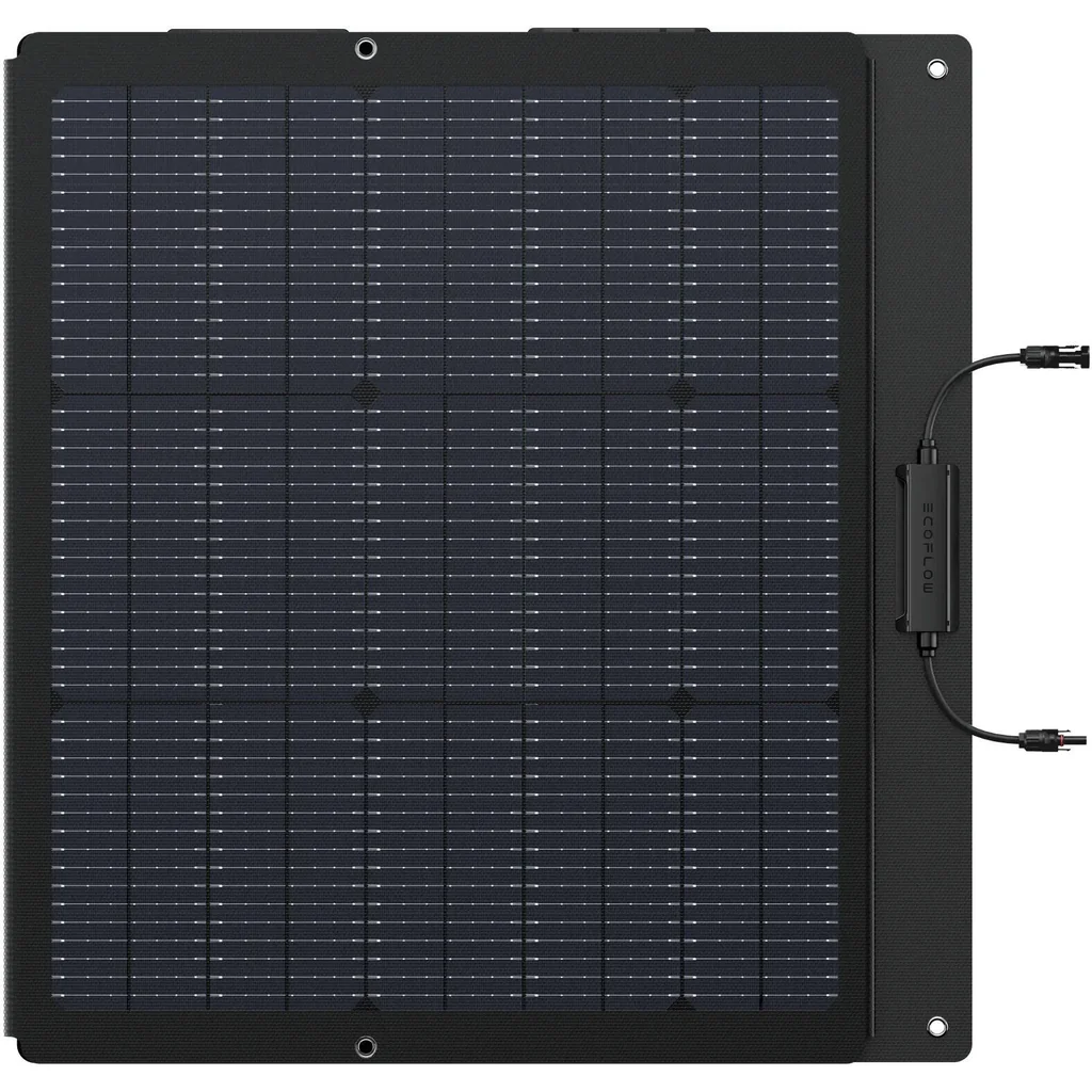 EcoFlow NextGen 160W Bifacial Portable Solar Panel, Up to 25% Conversion Efficiency, Separate Kickstand Case, 30-60° Integrated Adjustable Angle Bracket, IP68 Waterproof, Black | EF-160W-BIFACIAL - Image 4