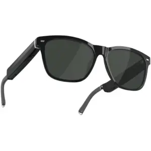 Amazon Echo Frame (3rd Gen) Smart Sunglasses, Polarized Lenses with UV400 Protection, Open Ear Audio, Designed for Alexa+, Square Frame, IPX4 Water Res, Wide, Charcoal Gray Square | 53-030404