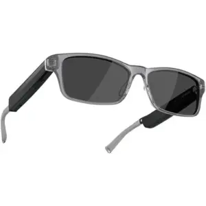 Amazon Echo Frame (3rd Gen) Smart Sunglasses, Polarized Lenses with UV400 Protection, Open Ear Audio, Designed for Alexa+, Rectangle Frame, IPX4 Water Res, Wide, Charcoal Gray | RCTNGLCG