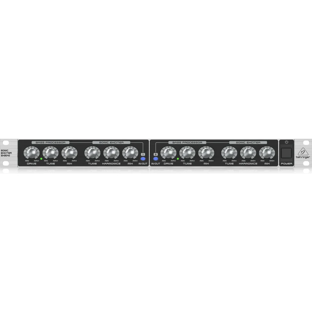 Behringer SX3040V2 Stereo Exciter & Bass Processor Rack Unit, 2-Channel Sound Enhancement, Balanced XLR & " I/O, 1U Rackmount Audio Enhancer, Black | SX3040V2
