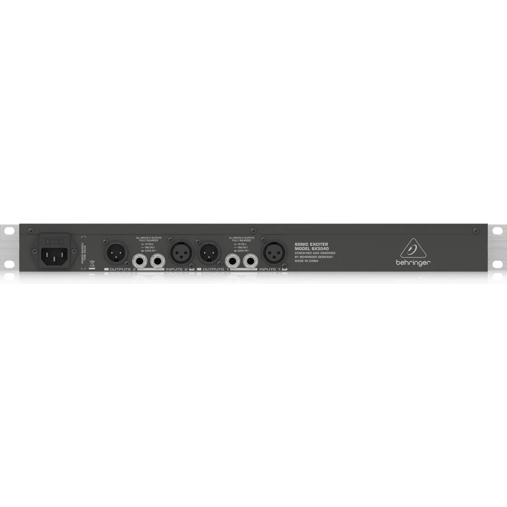 Behringer SX3040V2 Stereo Exciter & Bass Processor Rack Unit, 2-Channel Sound Enhancement, Balanced XLR & " I/O, 1U Rackmount Audio Enhancer, Black | SX3040V2 - Image 4