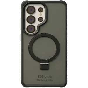 CROWNYX Aegis GripStand Pro Case for Samsung Galaxy S26 Ultra, MagSafe, Shockproof, Black | SAMS26UL-MGSF-AGSP-BLK