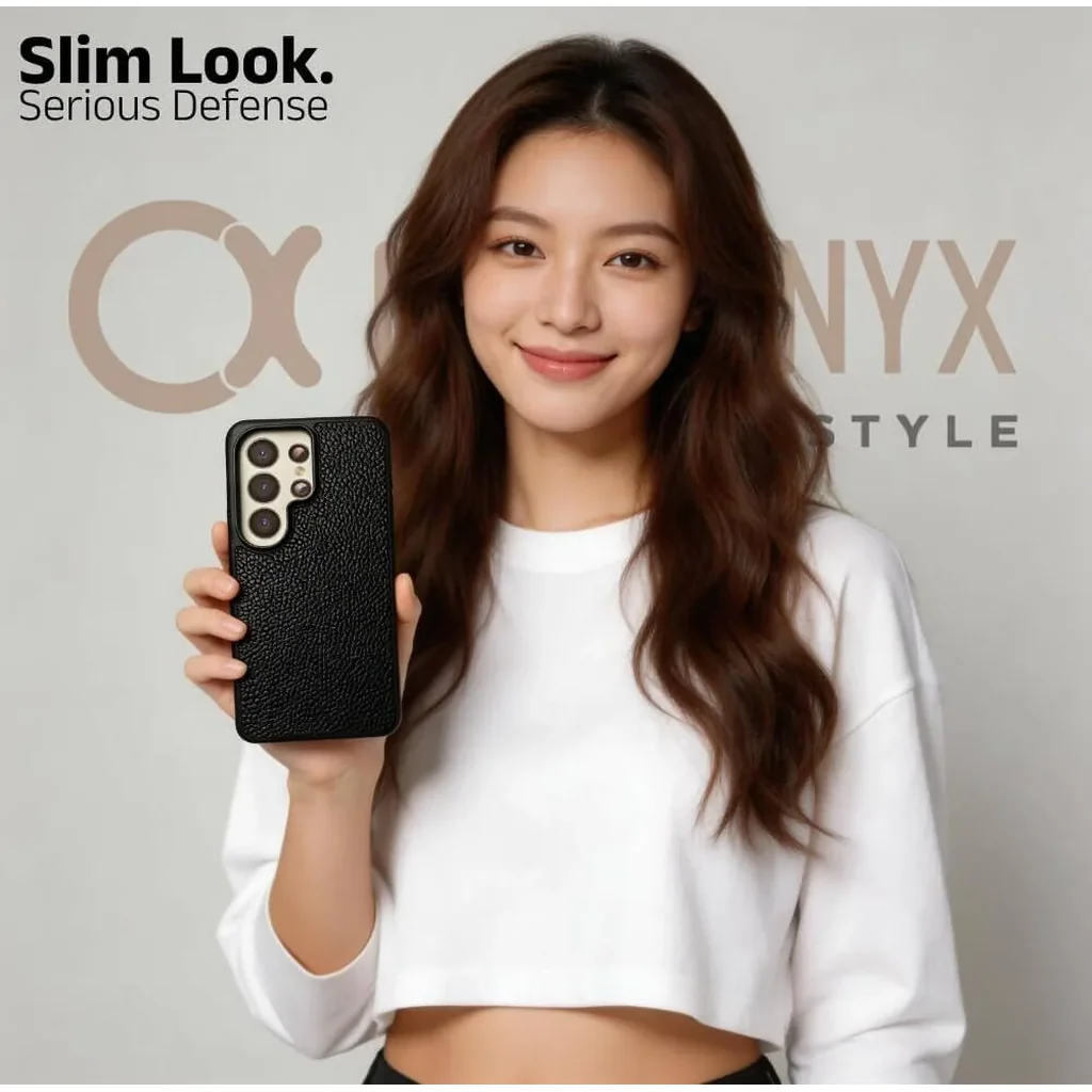CROWNYX Leather Case for Samsung Galaxy S25 Ultra, MagSafe, Shockproof, Black| SAMS25UL-MGSF-RGL-BLK - Image 2