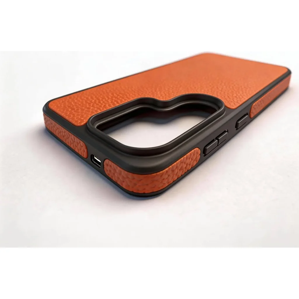 CROWNYX Leather Case for Samsung Galaxy S25 Ultra, MagSafe, Shockproof, Orange | SAMS25UL-MGSF-RGL-ORG - Image 5